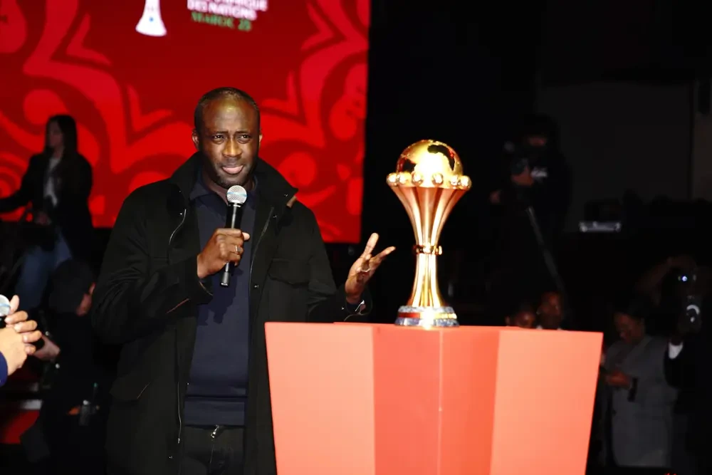 Yaya Touré Cheers as AFCON Trophy Kicks Off Global Tour